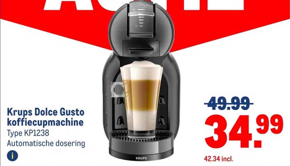 Krups Dolce Gusto koffiecupmachine Type KP1238 Automatische dosering