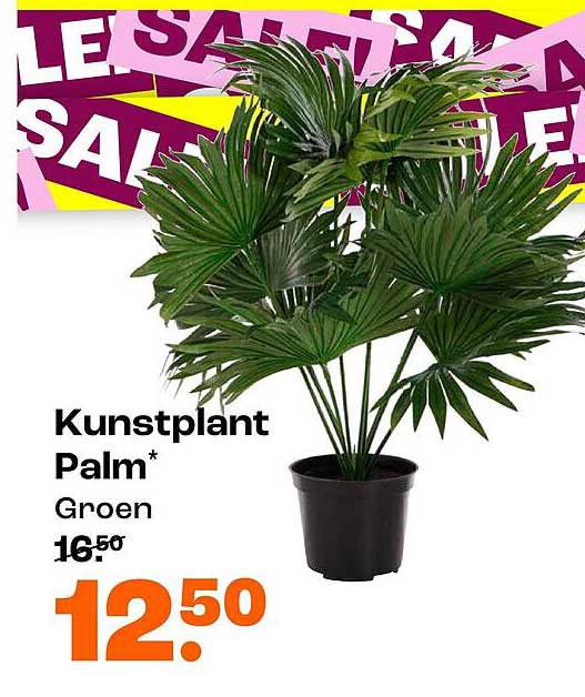 Kunstplant Palm* Groen