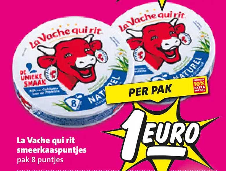 La Vache qui rit smeerkaaspuntjes pak 8 puntjes PER PAK