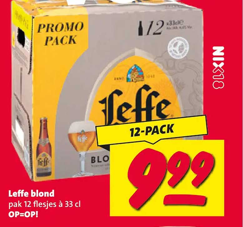 Leffe blond pak 12 flesjes à 33 cl OP=OP! 12-PACK