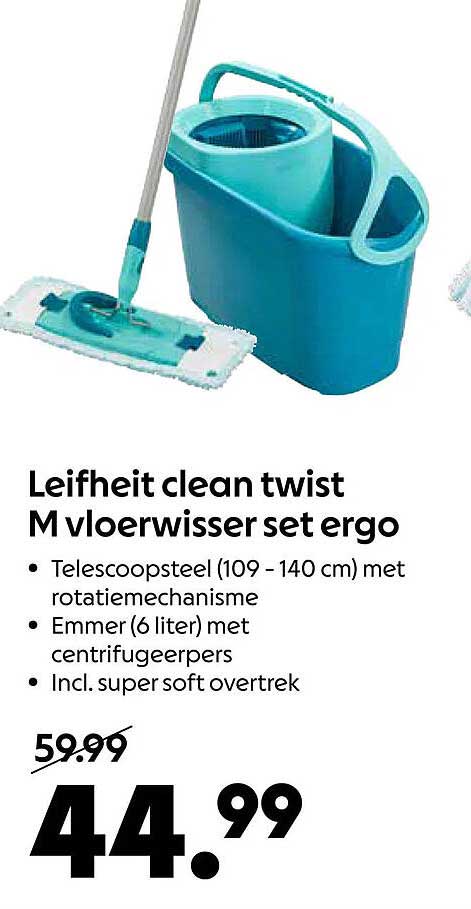 Leifheit clean twist M vloerwisser set ergo