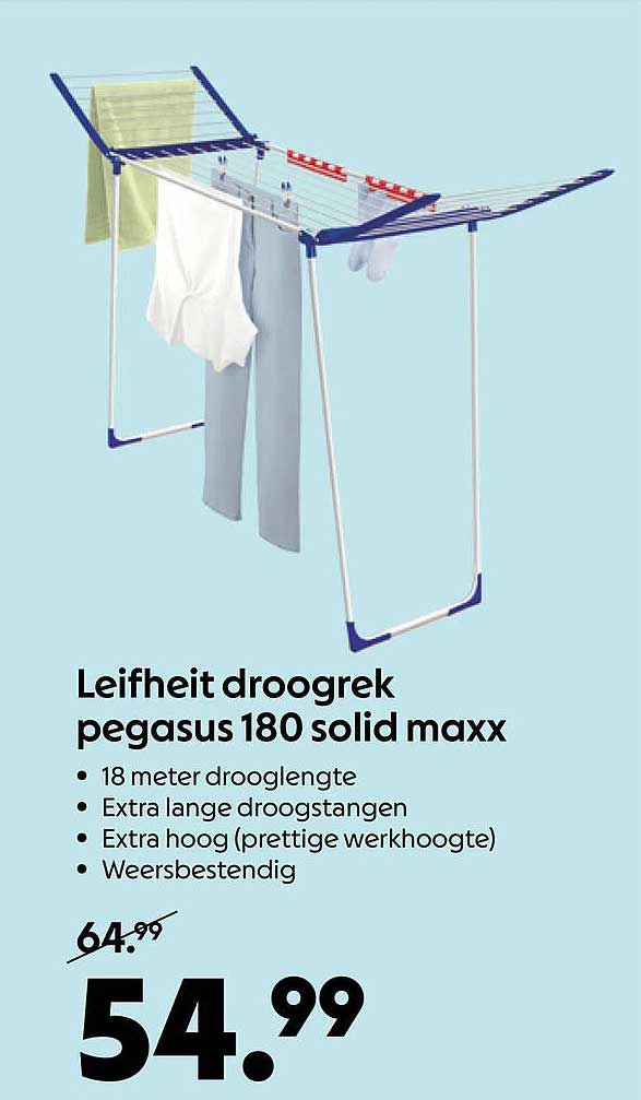 Leifheit droogrek pegasus 180 solid maxx