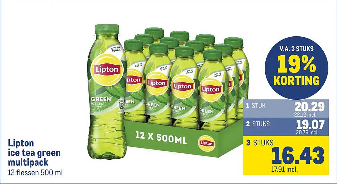 Lipton ice tea green multipack 12 flessen 500 ml