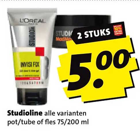 L'Oréal StudioLine alle varianten pot/tube of fles 75/200 ml 2 STUKS