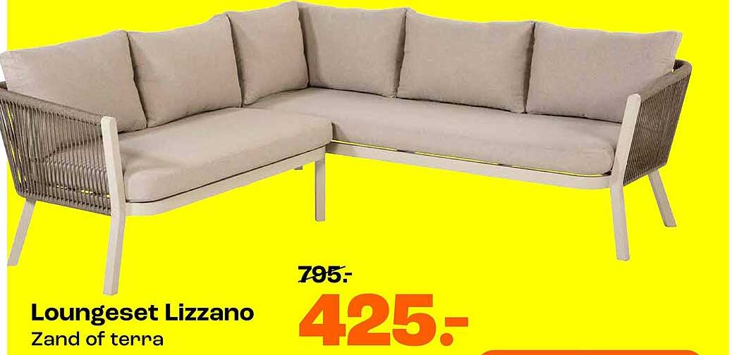 Loungeset Lizzano Zand of terra