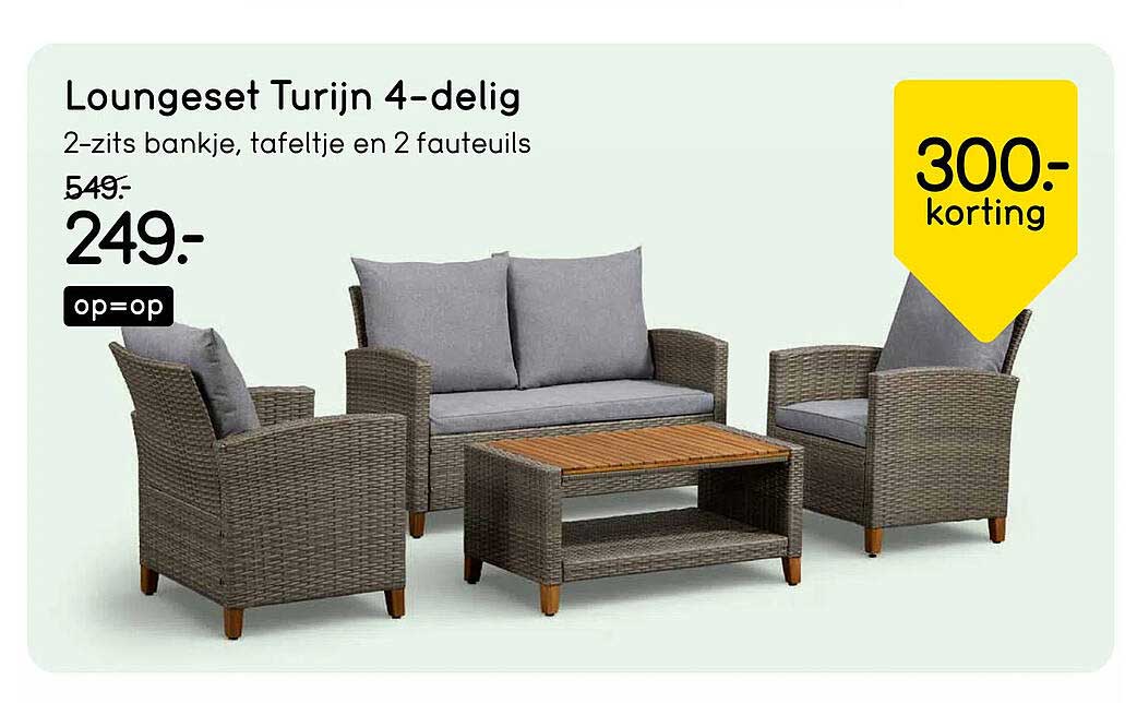 Loungeset Turijn 4-delig