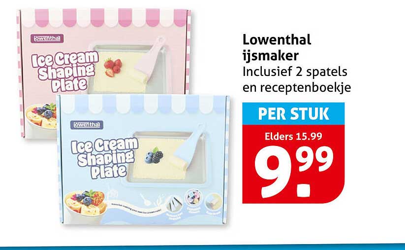 Lowenthal ijsmaker Inclusief 2 spatels en receptenboekje