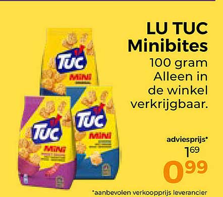 LU TUC Minibites 100 gram Alleen in de winkel verkrijgbaar.