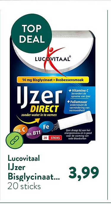Lucovitaal IJzer Bisglycinaat... 20 sticks