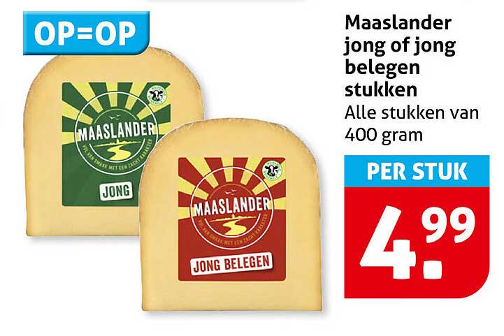 Maaslander jong of jong belegen stukken
