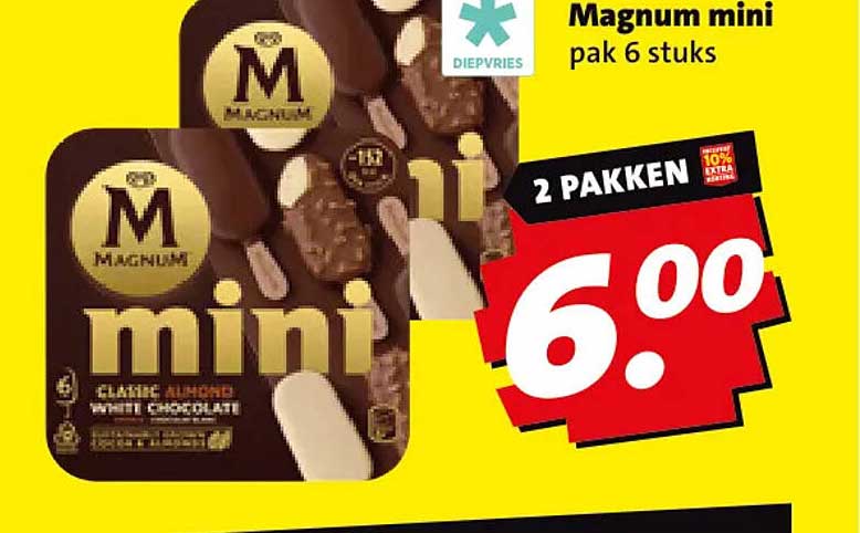 Magnum mini pak 6 stuks 2 pakken