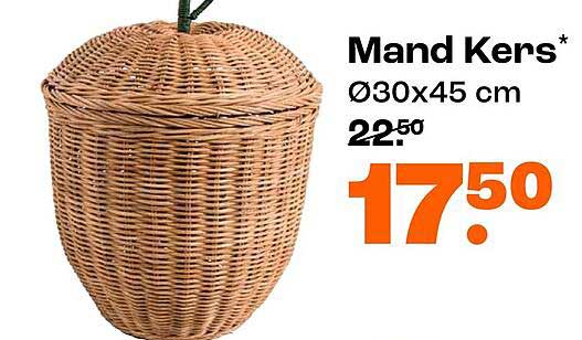 Mand Kers* Ø30x45 cm