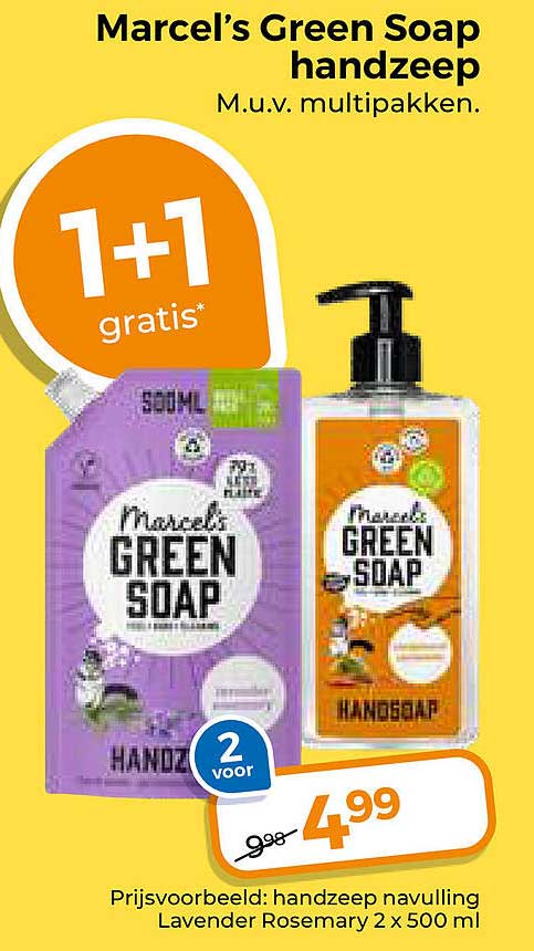 Marcel’s Green Soap handzeep 1+1 gratis