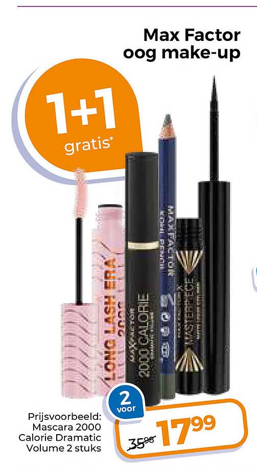 Max Factor oog make-up 1+1 gratis