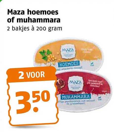 Maza hoemoes of muhammara 2 bakjes à 200 gram 2 voor