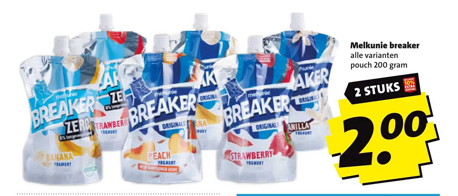 Melkunie breaker alle varianten pouch 200 gram 2 STUKS