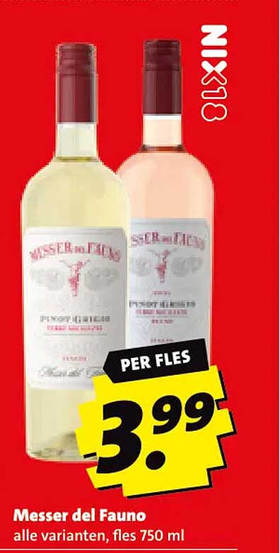 Messer del Fauno alle varianten, fles 750 ml 3x1 per fles