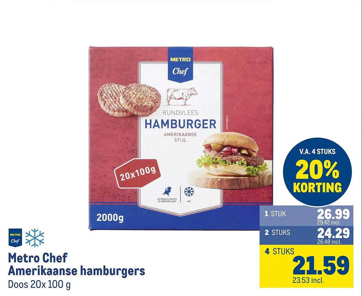 Metro Chef Amerikaanse hamburgers