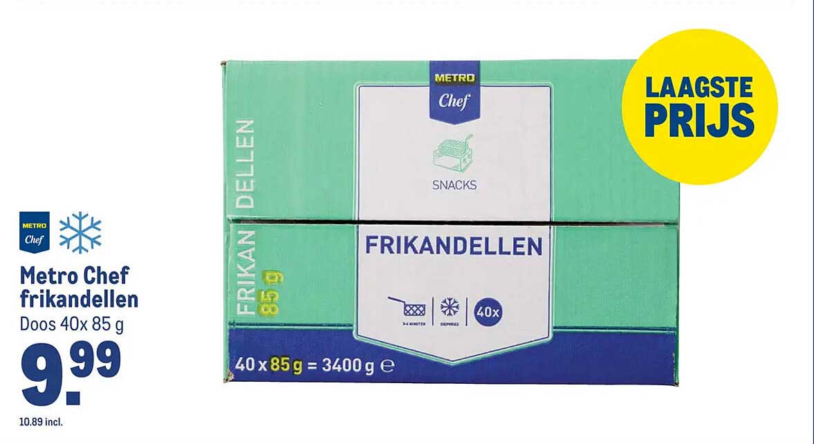 Metro Chef frikandellen Doos 40x 85 g
