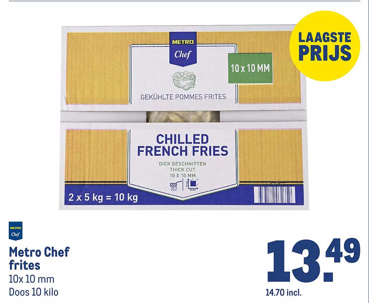 Metro Chef frites 10x 10 mm Doos 10 kilo