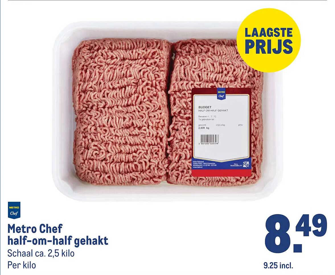 Metro Chef half-om-half gehakt