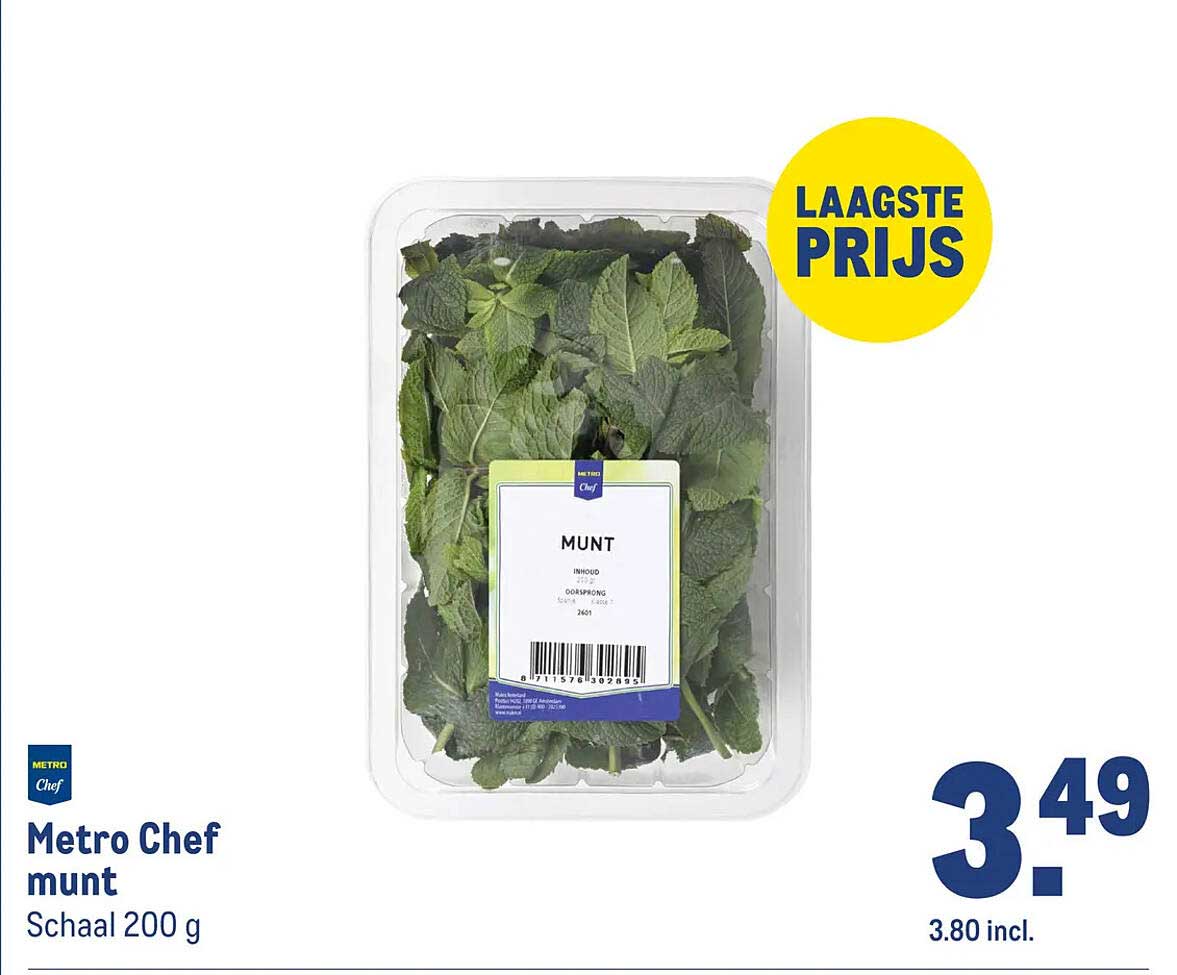 Metro Chef munt Schaal 200 g