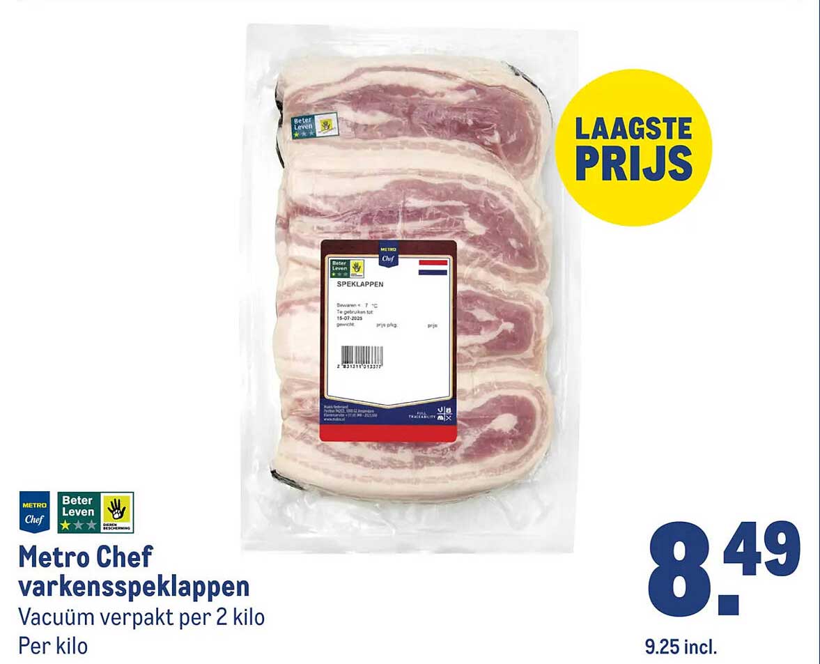 Metro Chef varkensspeklappen