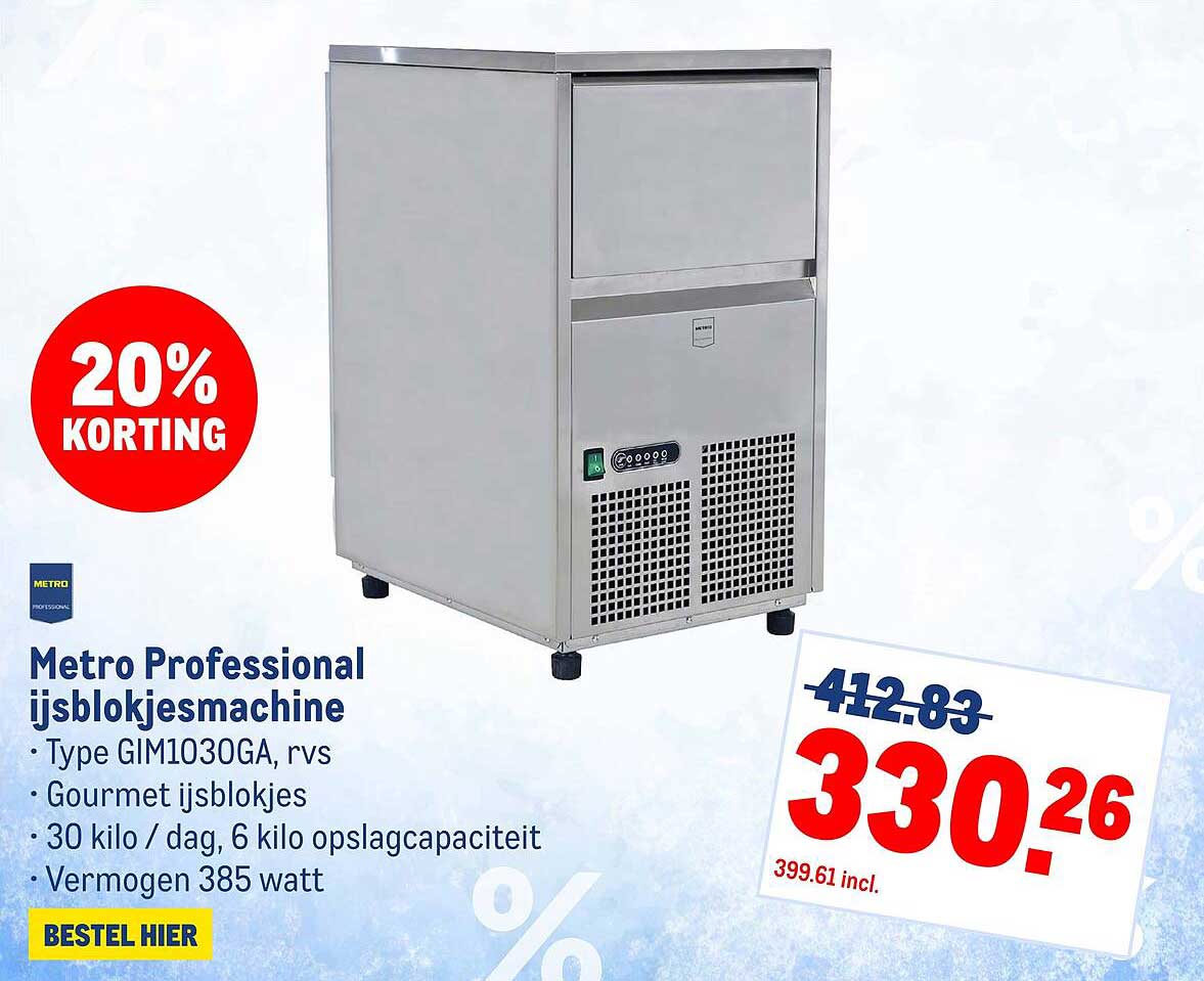 Metro Professional ijsblokjesmachine