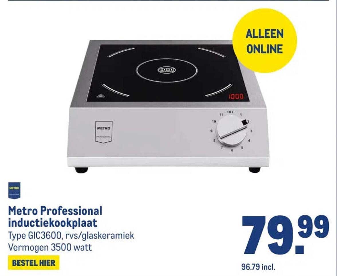 Metro Professional inductiekookplaat