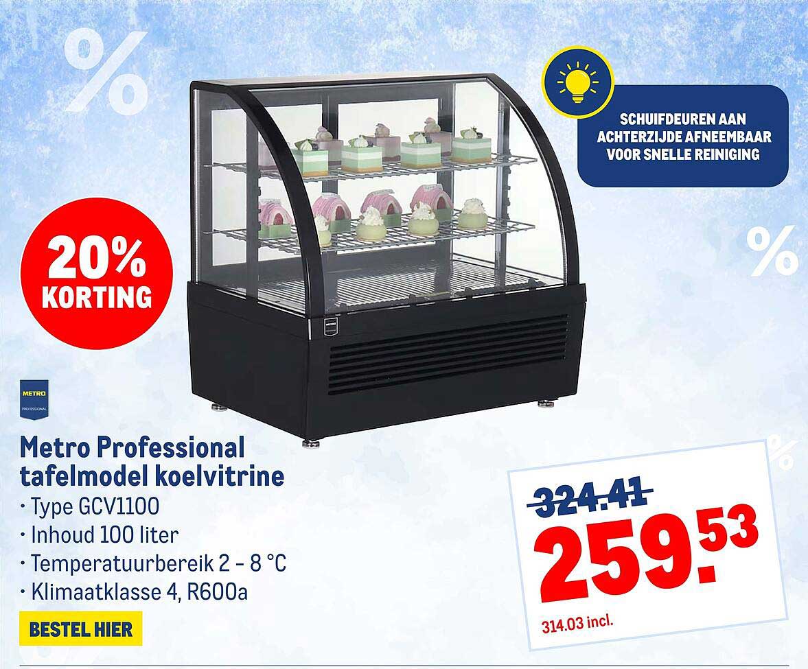 Metro Professional tafelmodel koelvitrine
