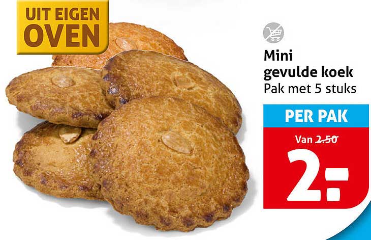 Mini gevulde koek Pak met 5 stuks