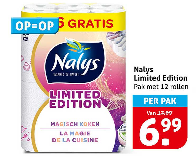 Nalys Limited Edition Pak met 12 rollen 6 GRATIS