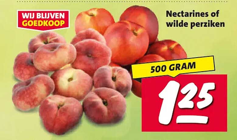 Nectarines of wilde perziken 500 GRAM