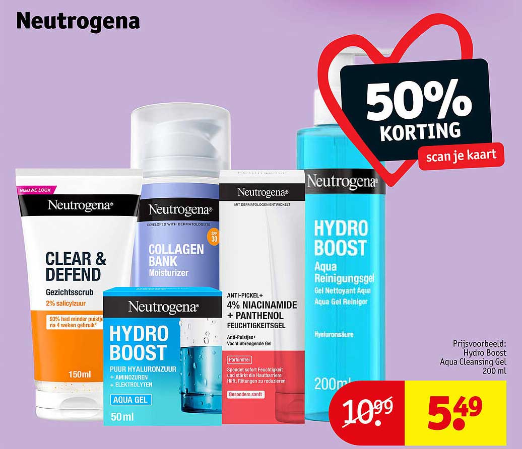 Neutrogena 50% korting scan je kaart