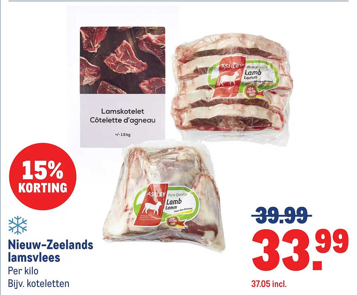 Nieuw-Zeelands lamsvlees 15% korting