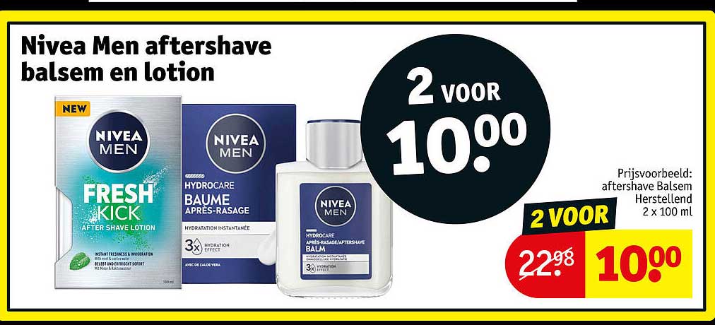 Nivea Men aftershave balsem en lotion 2 voor 10.00