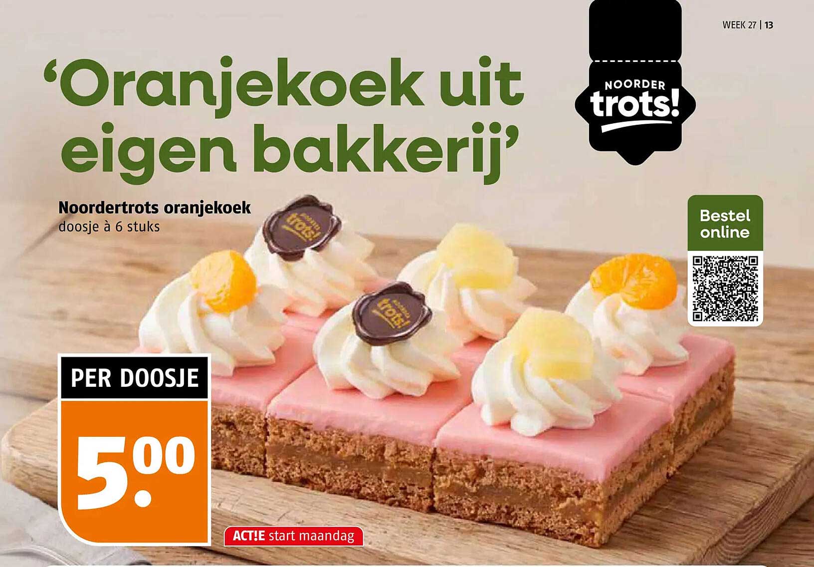 Noordertrots oranjekoek doossje à 6 stuks