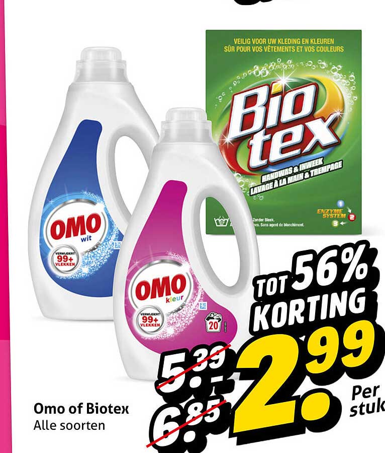 Omo of Biotex Alle soorten