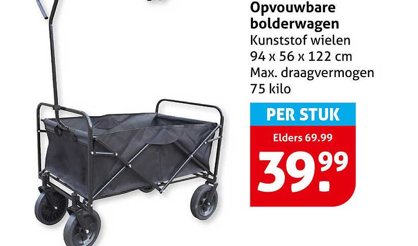 Opvouwbare bolderwagen