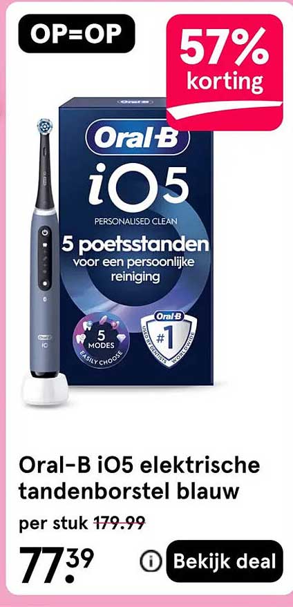 Oral-B iO5 elektrische tandenborstel blauw
