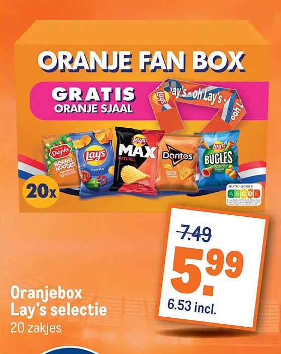 ORANJE FAN BOX GRATIS ORANJE SJAAL