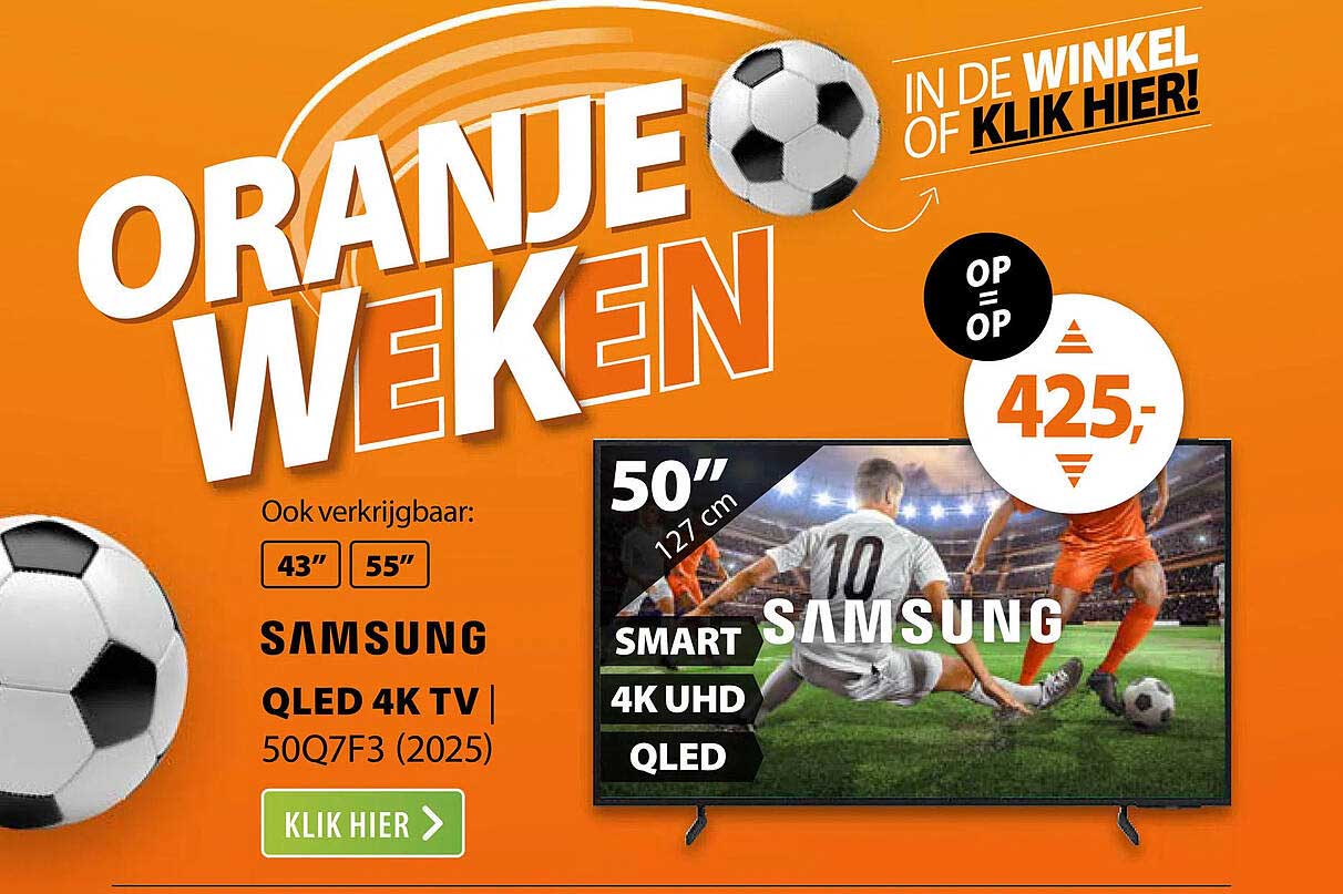 ORANJE WEKEN Samsung QLED 4K TV 50Q7F3 (2025)