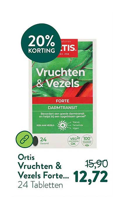 Ortis Vruchten & Vezels Forte... 24 Tabletten 20% KORTING