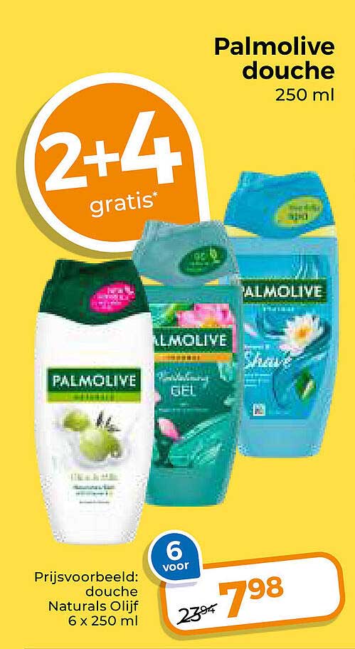Palmolive douche 250 ml 2+4 gratis