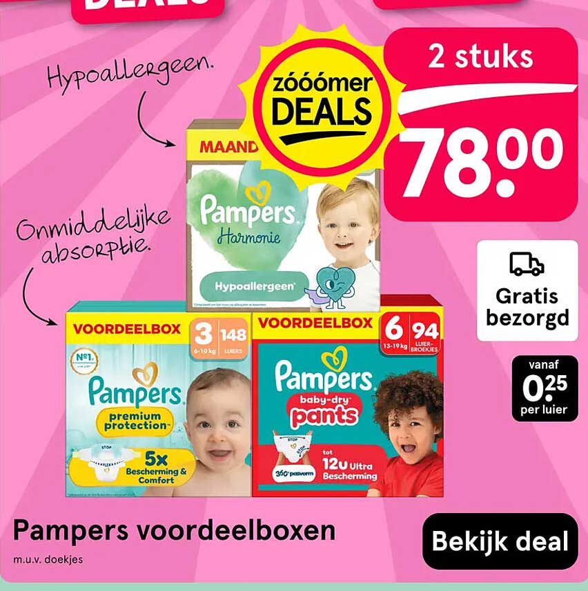 Pampers voordeelboxen