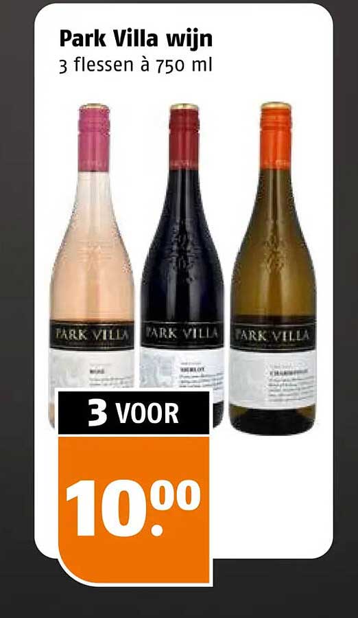 Park Villa wijn 3 flessen à 750 ml 3 voor
