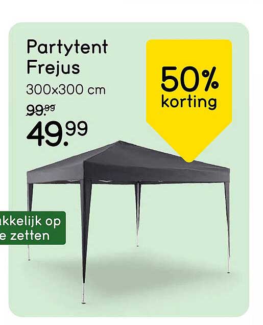 Partytent Frejus 300x300 cm 50% korting