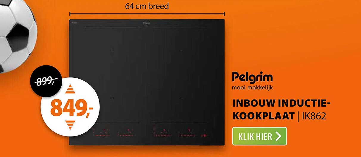 Pelgrim Inbouw inductie-kookplaat | IK862