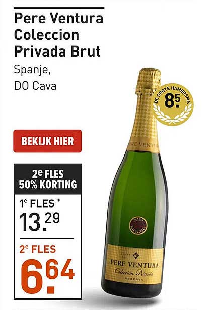 Pere Ventura Coleccion Privada Brut Spanje, DO Cava 2e fles 50% korting