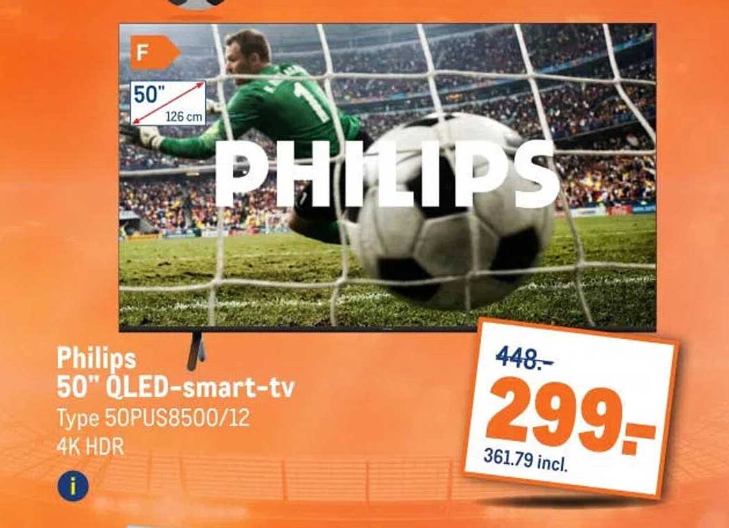 Philips 50" QLED-smart-tv Type 50PUS8500/12 4K HDR
